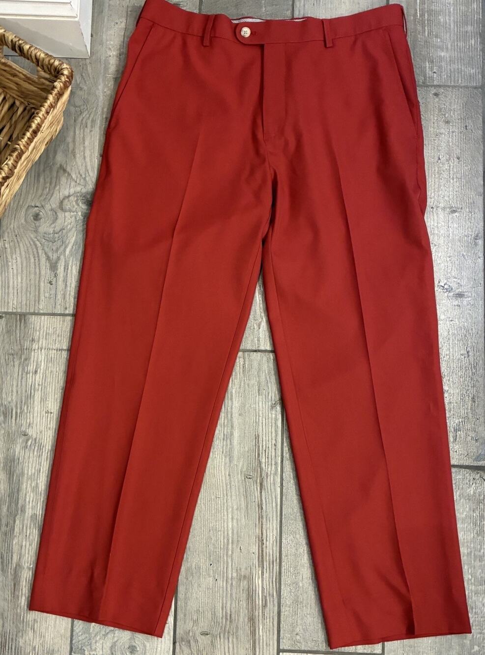 Peter Millar Mens 34 Pants Red Crown Sport Golf Performance Polyester Stretch